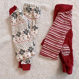Two sets of Burts Bee’s holiday pajamas 12 month
